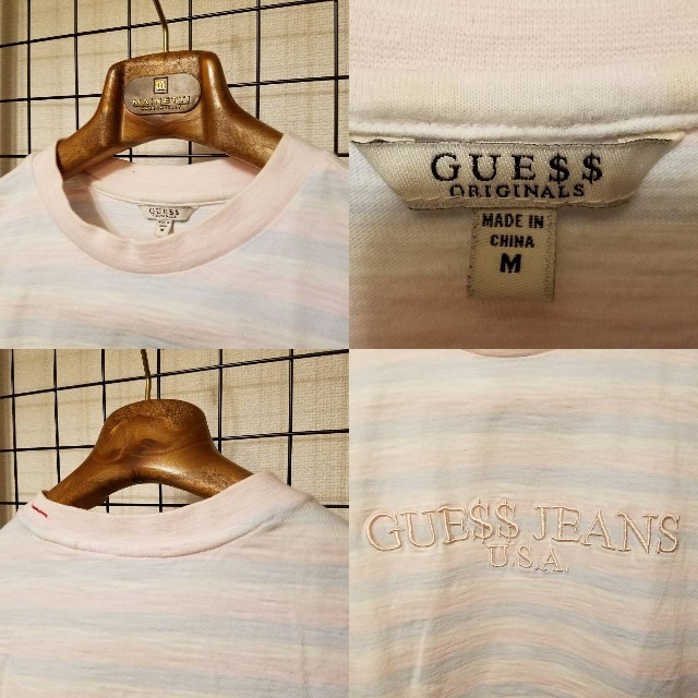 GUESS(ゲス)のGuess Jeans x ASAP Rocky 刺繍 ボーダー柄半袖カットソー メンズのトップス(Tシャツ/カットソー(半袖/袖なし))の商品写真