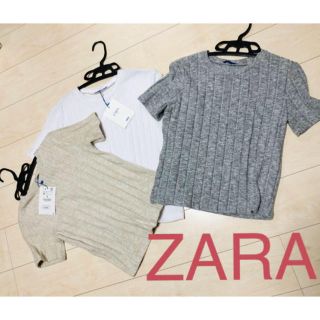 ザラ(ZARA)のZARA ニットシャツ(Tシャツ(半袖/袖なし))