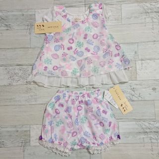 キッズズー(kid’s zoo)の70サイズ☆kid's zoo 花柄トップス&ブルマ(シャツ/カットソー)