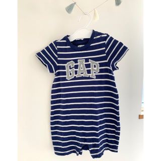 ベビーギャップ(babyGAP)のボーダー　カバーオール　GAP 半袖90(カバーオール)