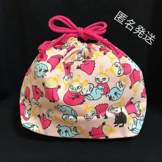 リトルミー(Little Me)のリトルミイ  マチ付き巾着　ランチボックス　お弁当　ムーミン 【新品・匿名発送】(弁当用品)