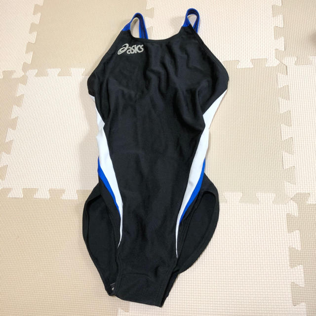 asics(アシックス)のasics 競泳水着 ブラック ブルー Oサイズ レディースの水着/浴衣(水着)の商品写真
