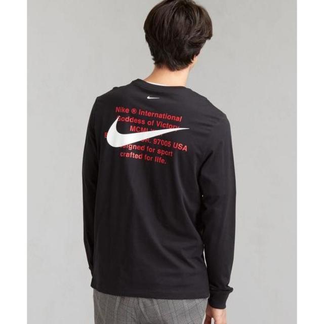 NIKE(ナイキ)のセール★Mサイズ★ナイキ スウッシュ ロングスリーブ 長袖 黒 メンズのトップス(Tシャツ/カットソー(七分/長袖))の商品写真