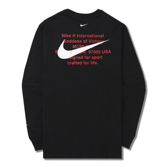 NIKE(ナイキ)のセール★Mサイズ★ナイキ スウッシュ ロングスリーブ 長袖 黒 メンズのトップス(Tシャツ/カットソー(七分/長袖))の商品写真