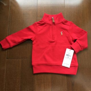 ラルフローレン(Ralph Lauren)の【新品タグ付き】ラルフローレン トップス プルオーバー 赤 3M 60-70(シャツ/カットソー)