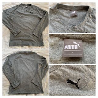 プーマ(PUMA)の★ プーマ 長袖Tシャツ ★サイズS ★カラーグレー★送料無料(Tシャツ/カットソー(七分/長袖))