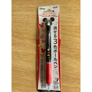 ミツビシエンピツ(三菱鉛筆)のuni-ball 消せる3色ゲルインクボールペン ミッキーマウス新品未使用(キャラクターグッズ)