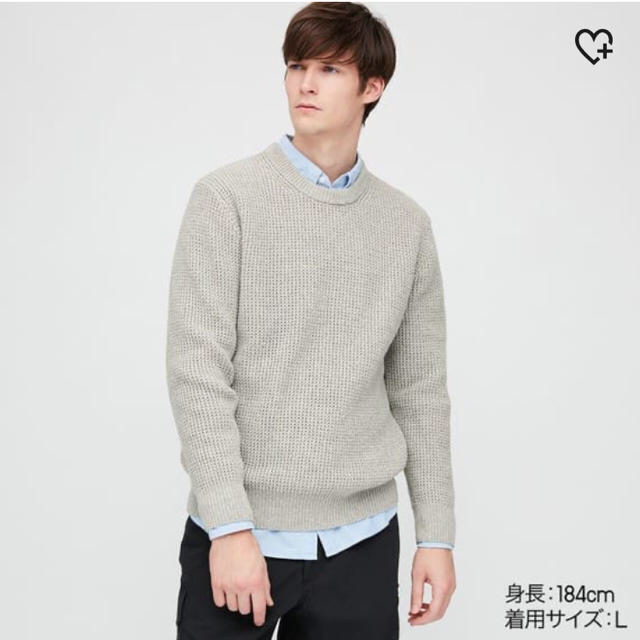 UNIQLO - ユニクロ ミドルゲージワッフルクルーネックセーターの通販 by カワムラ's shop｜ユニクロならラクマ