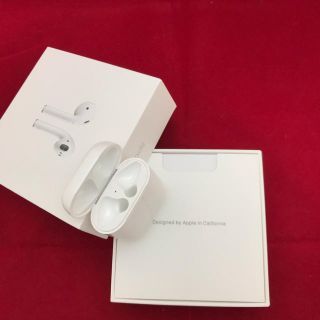 アップル(Apple)のApple AirPods (充電器)＋ダストガード青　専用(ヘッドフォン/イヤフォン)