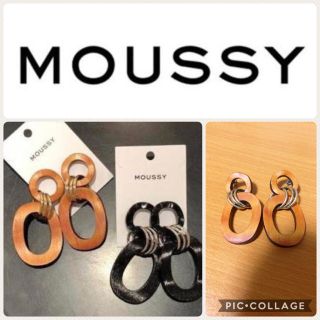 マウジー(moussy)のMOUSSY ウッドピアス(ピアス)