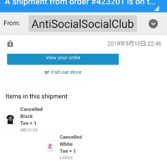 ANTI(アンチ)のanti social socialCLUB Tシャツ白 メンズのトップス(Tシャツ/カットソー(半袖/袖なし))の商品写真