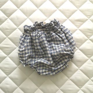 ザラキッズ(ZARA KIDS)の【値下げ】ZARA BABY ショートパンツ ブロックチェック 青 パンツ(パンツ)