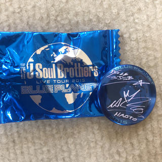 サンダイメジェイソウルブラザーズ(三代目 J Soul Brothers)のNAOTO サイン缶バッチ(ミュージシャン)