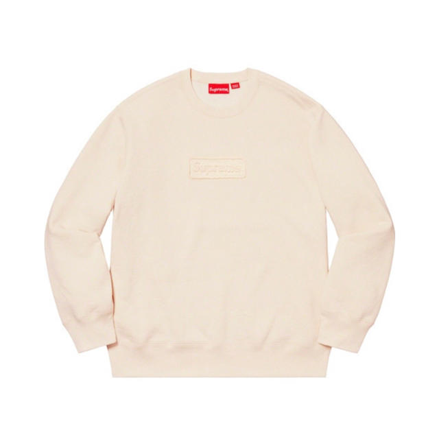 【S】Supreme Cutout Logo Crewneck Natural