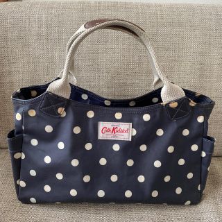 キャスキッドソン(Cath Kidston)のCath Kidson　ドット柄ネイビー(トートバッグ)