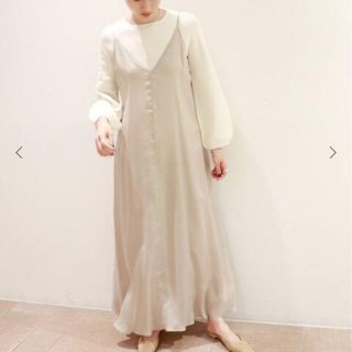 プラージュ(Plage)の【週末値下げ！】 plage プラージュ キュプラキャミワンピース ベージュ38(ロングワンピース/マキシワンピース)