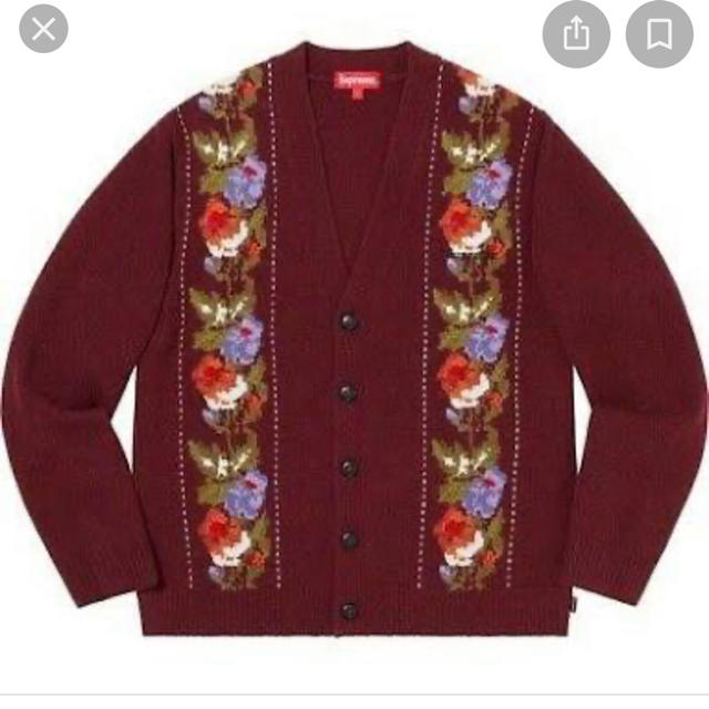 supreme floral stripe cardigan XL