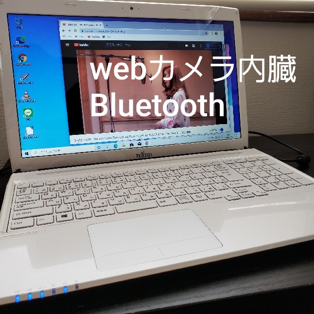 富士通(フジツウ)の2014年製 FUJITSU HDD500GB webカメラ Bluetooth スマホ/家電/カメラのPC/タブレット(ノートPC)の商品写真