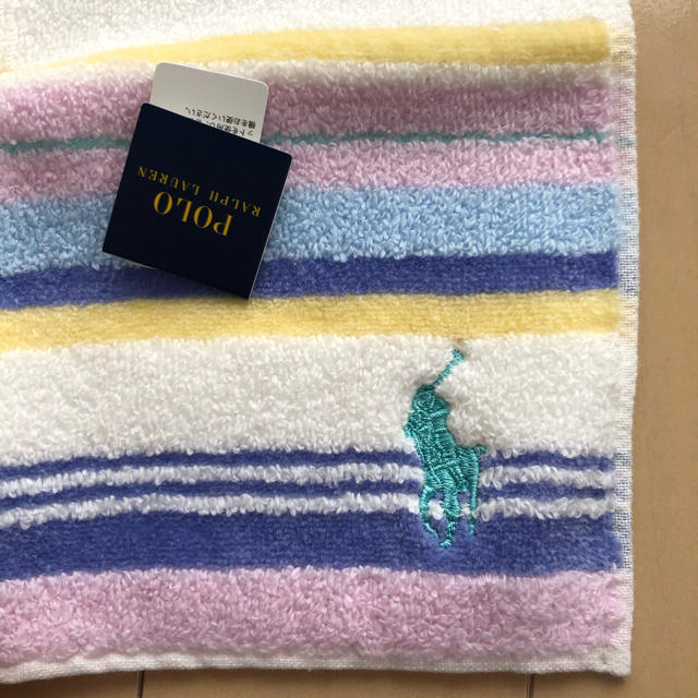 POLO RALPH LAUREN(ポロラルフローレン)のポロ　ラルフローレン　ハンドタオル　新品 レディースのファッション小物(ハンカチ)の商品写真