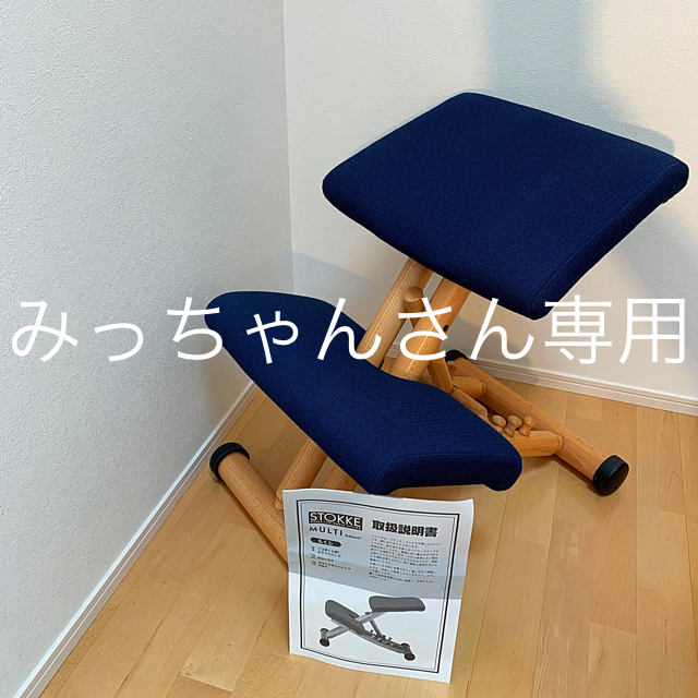 Stokke(ストッケ)のストッケ　バランス　マルチ　ブルー×ナチュラル　アタッチメント付き キッズ/ベビー/マタニティの寝具/家具(その他)の商品写真