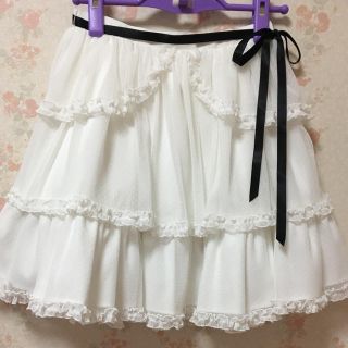 アンジェリックプリティー(Angelic Pretty)のAngelic Pretty 白チュールスカート(ミニスカート)