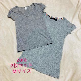 ザラ(ZARA)のzara 半袖Tシャツ　2枚セット　Mサイズ(Tシャツ(半袖/袖なし))