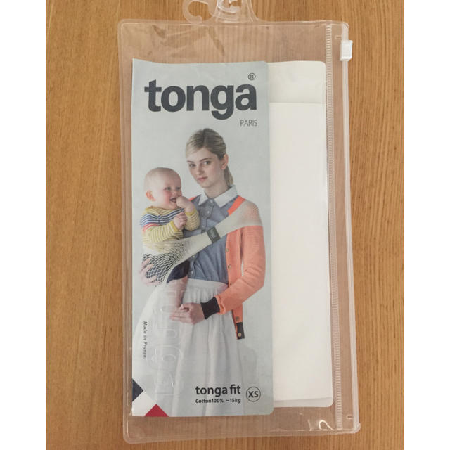 tonga(トンガ)のトンガ スリング XS グレー/ホワイト/ピンク キッズ/ベビー/マタニティの外出/移動用品(スリング)の商品写真