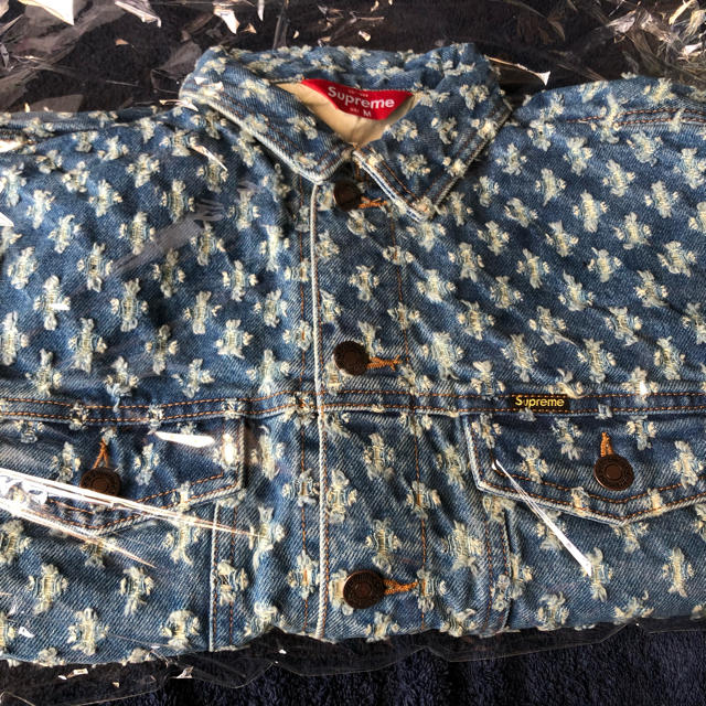円高還元 Supreme Jacket Trucker Denim Punch Hole supreme - Gジャン