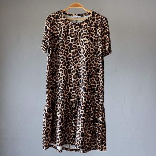 ザラ(ZARA)のZARA レオパードワンピース used(ひざ丈ワンピース)