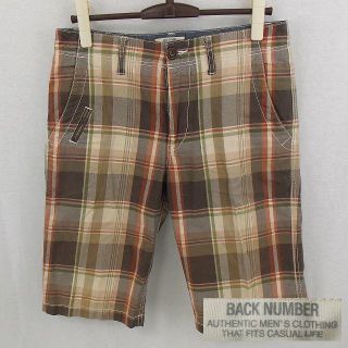 バックナンバー(BACK NUMBER)の【BACK NUMBER】 美品 バックナンバー ライトブラウン ハーフパンツ(ショートパンツ)