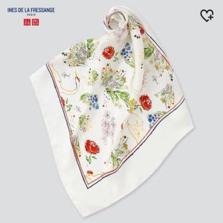 ユニクロ(UNIQLO)の新品未使用未開封　UNIQLOユニクロ　シルクスカーフ　イネス(バンダナ/スカーフ)