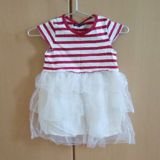 キッズフォーレ(KIDS FORET)のKids Foret(丸高衣料)のボーダワンピース 110(ワンピース)