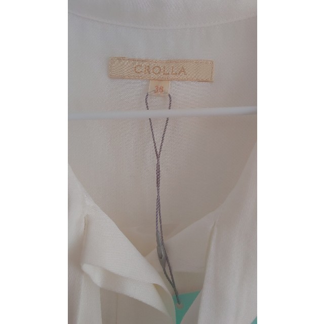 aquagirl(アクアガール)のタグ付き  アクアガール クローラ シースルーリボンシャツ レディースのトップス(シャツ/ブラウス(半袖/袖なし))の商品写真