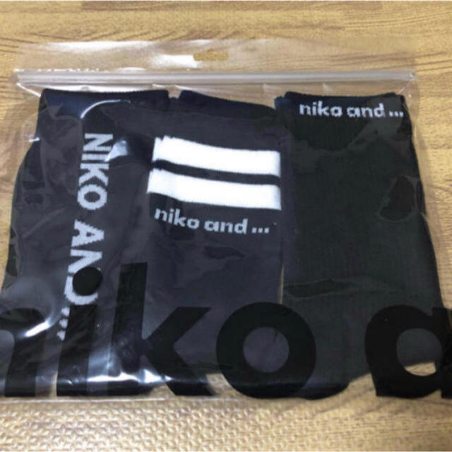 niko and...(ニコアンド)のニコアンド ソックス 3足セット ブラック レディースのレッグウェア(ソックス)の商品写真