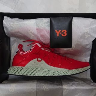 ワイスリー(Y-3)のY-3 RUNNER 4D 28,5cm レッド(スニーカー)