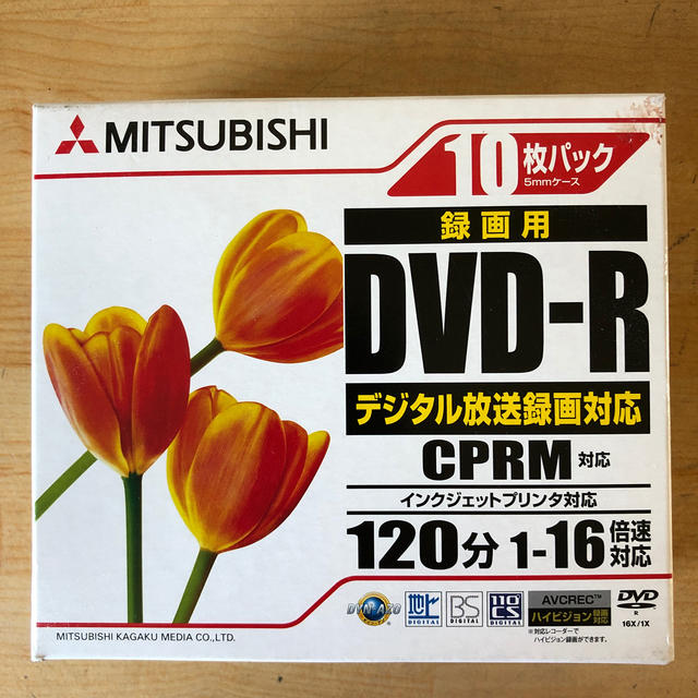 三菱(ミツビシ)のMITSUBISHI 録画用 DVD-R 10枚パック エンタメ/ホビーのDVD/ブルーレイ(その他)の商品写真