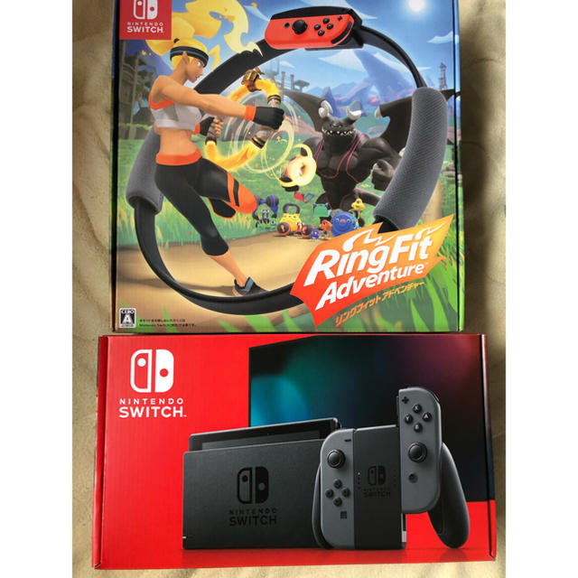 新型 新品　Nintendo Switch グレー　リングフィットアドベンチャーSwitch