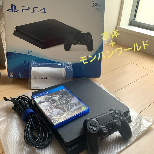 PS4本体(500GBスリム型) + モンハンワールド