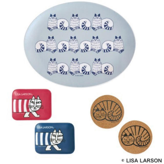 Lisa Larson(リサラーソン)の新品　リサラーソン　インテリアトレー&コースター インテリア/住まい/日用品のキッチン/食器(テーブル用品)の商品写真