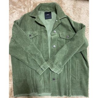 ザラ(ZARA)のZARA コーデュロイジャケット　カーキ(ミリタリージャケット)