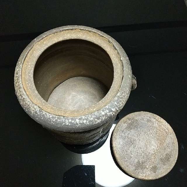 【備前焼 耳付き水指】Bizen ware Mizusashi エンタメ/ホビーの美術品/アンティーク(陶芸)の商品写真