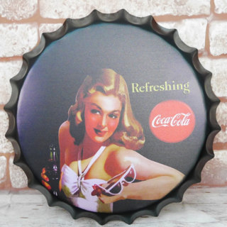 コカコーラ(コカ・コーラ)の送料込 コカ・コーラ ブリキ 看板 ヴィンテージ CocaCola レトロ 雑貨(ソフトドリンク)