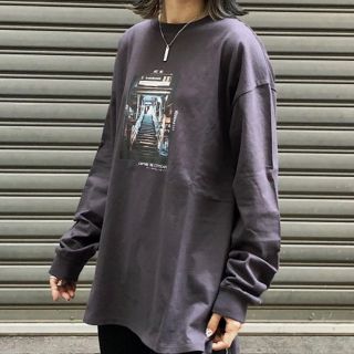 ページボーイ(PAGEBOY)のPAGEBOY アンティークフォトロンT チャコールグレー(Tシャツ(長袖/七分))