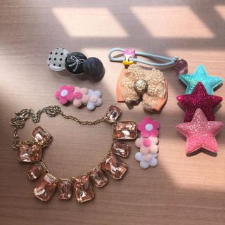 ヘアピン　ネックレス　ヘアゴム　アクセサリー　キッズ(ヘアアクセサリー)