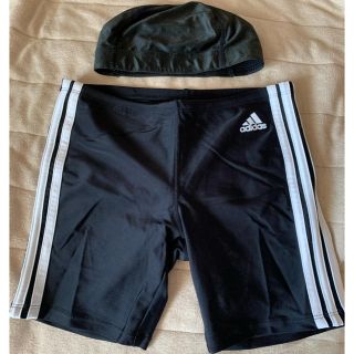 アディダス(adidas)の美品水着140〜160㎝　アディダス　帽子おまけ付き(水着)