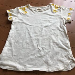 ザラキッズ(ZARA KIDS)のみちmama 専用　　ZARAザラ　刺繍Tシャツ(Tシャツ/カットソー)