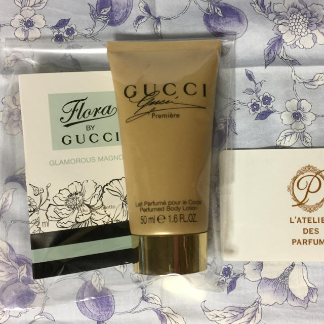 Gucci(グッチ)のGUCCI プルミエール ボディローション  &  フローラ オードトワレ コスメ/美容のコスメ/美容 その他(その他)の商品写真