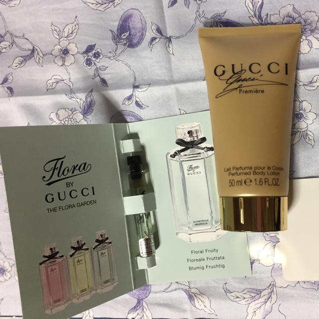 Gucci(グッチ)のGUCCI プルミエール ボディローション  &  フローラ オードトワレ コスメ/美容のコスメ/美容 その他(その他)の商品写真