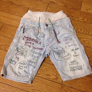 デニムダンガリー(DENIM DUNGAREE)のデニムダンガリーの落書きハーフパンツ(パンツ/スパッツ)