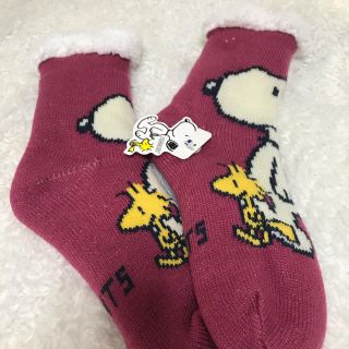 スヌーピー(SNOOPY)のスヌーピー  厚手　靴下　もこもこソックス(ルームウェア)